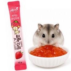 포켄스 과일퓨레 햄스터 간식 펫디저트 딸기, 15g, 1개
