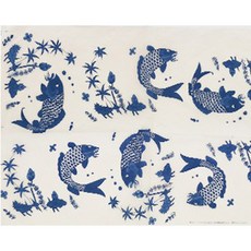 세라믹 underglaze 전송 용지 다채로운 종이 파란색과 흰색 스티커 54x37cm 고온 데칼, 1