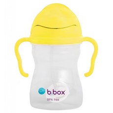 비박스 젤라또 컬러 손잡이 빨대컵, 레몬옐로우, 1개, 240ml