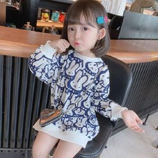 女寶寶連衣裙 秋冬 加絨加厚 衛衣裙子洋氣時髦 上衣 潮