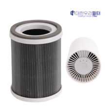 대한우리필터 원룸 저소음 미니 공기청정기 호환 필터, 2개, MD-5X