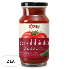 CJ 백설 아라비아따 토마토 스파게티 소스, 610g, 2개