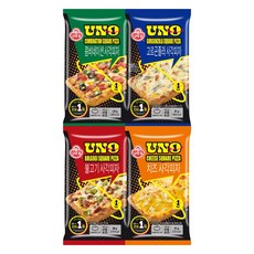오뚜기 UNO 사각피자 4종 각 3개씩(콤비네이션+치즈+불고기+고르곤졸라), 1세트, 1.203kg