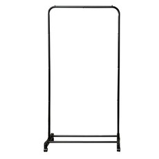 韓系N型單桿衣架 - 簡約設計、附滑輪、方便移動、堅固耐用, 極致黑