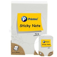 프린텍 파스텔스티키노트 백색 51x76mm 캘린더 떡메 포켓 메모 플래그 필기용 연락처