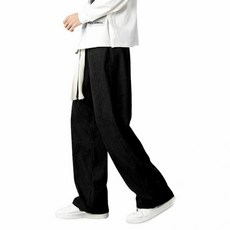 미니스톤 남자 코듀로이 기모바지 와이드팬츠 빅사이즈 골덴 밴딩 겨울 통바지