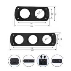 시거잭 매립형 소켓 브라켓 2구 3구 차량용 시거플러그, 2구브라켓, 1개