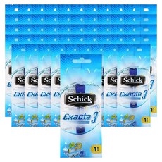 이그젝타3 센서티브 휴대용 면도기 1입, 1개입, 50개