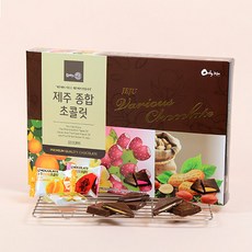 제주 종합 초콜릿 한라봉 백년초 우도땅콩 제주도 초코렛 선물용 선물세트, 216g, 1개