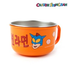 르번 짱구는못말려 논슬립 스텐 손잡이 면기, 혼합색상, 1개