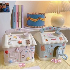 저금통 동전 지폐 저금통 저금습관 금전교육, 핑크