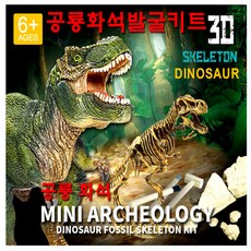 공룡화석모형 발굴키트 티라노사우르스 트리케라톱스 자연과학완구 학습완구, 랜덤발송