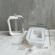 DIY 테스트 튜브 꽃병 실리콘 몰드 수제 시멘트 콘크리트 석고 꽃 냄비 금형 수경 꽃 냄비 만들기 용품 수공예품, 1개