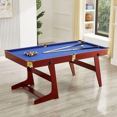 접이식 당구대 포켓볼 블루 테이블+그레이 천 소형 보드게임 홈파티 가죽 1.85m, 1.83m 스탠딩 우드그레인블루패브릭, 1개