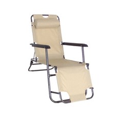 리클라이너 체어배드 접이식 휴대용 캠핑의자 침대 레저 낚시 꿀잠 휴식 수면, 아이보리