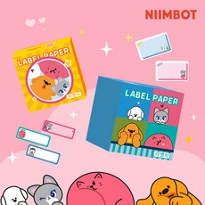 NIIMBOT 라벨프린터 D11 D110 D101 B21 B1 우쭈쭈 마이펫 콜라보 라벨지, 1개, [B시리즈 전용] 우쭈쭈 순환B 50x30