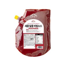 새콤달콤 비빔 소스 2kg 쫄면 비빔국수 골뱅이소면 나물 무침용양념 비빔장 식당업소용, 1개