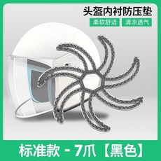 優選 騎行頭盔內襯墊不壓頭髮通風透氣防止異味頭盔通用硅膠墊 副廠商品, 黑色 防壓頭髮 透氣不悶, 1個