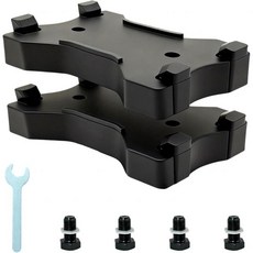 RV 안정기 잭 패드 4개 세트 이중 구멍 디자인 레벨링 가위 블록 견고한 고무 보호 발판과 두꺼운 미끄럼 방지 베이스가 있는 8.75인치~9.5인치, 2