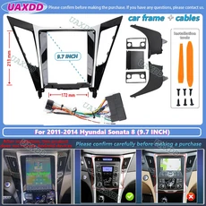 수직 스크린 테슬라 2011-2014 현대 소나타용 8 9.7 인치 2 딘 자동차 CD 안드로이드 프레임 패널 어댑, 01 FOR2011-2014 Sonata8