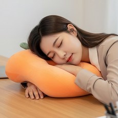 우루 낮잠쿠션 사무실 학교 책상 학생 직장인 극세사 꿀잠베개 4color, 강아지 (그레이)