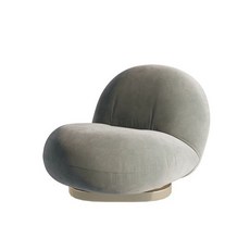 구름쇼파 조약돌쇼파 인용 라운드 미니소파 양털 쇼파, 엘레강트그레이 벨벳 회전