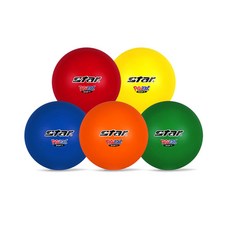 스타스포츠 소프트 안전 피구공 2호 3호 4호 학교 체육 실내 공놀이, 2호 옐로우, 1개