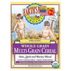 Earth's Best 유아 성장용 오가닉 멀티 그레인 오트밀 시리얼 227g 3개, 9개