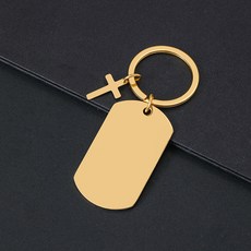 맞춤형 스테인리스 스틸 하트 원형 직사각형 십자가 키체인 개인화 로고 번호 키링 금속 키체인 링, NO LOGO, [37] rectangle-G