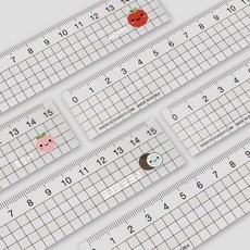 디자인아지트 네임 투명자 15cm 프루티 필기구 학생선물, 프루티05, 한글1