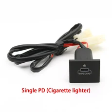 USB 충전기 소켓 고속 어댑터 QC3.0 전원 콘센트 스위치 포드 호환 포커스 2 mk2 2009 자동차 전자 액세서, 05 Black PD Cigarette, 1개
