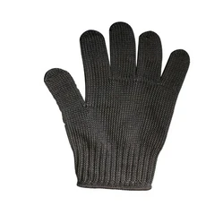 1PC 레벨 5 범용 호환PE 강화 보호 절단 방지 장갑 찌르기 스테인레스 스틸 와이어 금속 메쉬 정육점 작업, XL