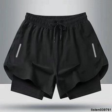 緊身褲跑步短褲男運動田徑馬拉松寬松速干防走光內襯訓練健身裝備三分褲