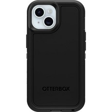 OtterBox 아이폰 16e 15 14 13 디펜더 시리즈 XT 케이스 - 블랙 스크린리스 견고함 MagSafe에 스냅 랜야드 부착
