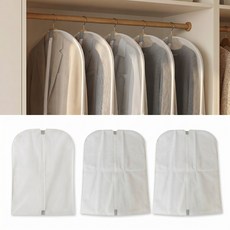 두꺼운 고밀도 부직포 지퍼 옷가방 의류 방진 방습 보관 커버 두꺼운 부직포 지퍼 보관가방 옷 먼지차단 옷장 정리용품 방진 방습 지퍼형 옷커버 두꺼운 부직포 코트 롱의류 보관가방, 1박스, 3세트