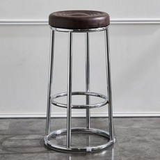 의자 철제 다리 보조 원형 간이의자 45cm 스툴 블랙, AG. 매우 두꺼운 물 물결 갈색 격자63 높