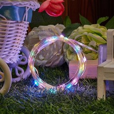 太陽能銅線燈串 暖光 太陽能燈 露營燈條 防水戶外庭院裝飾燈, 彩光