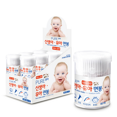 맑은나라 퓨어 신생아면봉 180개입 귀이개, 10개