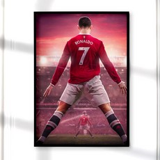 포스터월드 인테리어 축구 포스터 빈티지 액자 감성 거실 현관 그림 호날두 RO 08, A4 사이즈(210x297mm), A4포스터만 구매