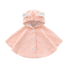 JoyBaby 春秋嬰兒斗篷 寶寶披風 雙層保暖 小羊耳朵造型披風 斗篷 外套