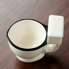 300ml 화장실 모양의 컵 커피 세라믹 컵 핸들 워터 컵 커피 차 우유 아이스크림 컵 재미 있은 선물, 1개, A / 201-300ml
