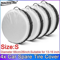 타이어 커버 케이스 블랙 실버 자동차 스페어 보관 가방 휴대용 폴리에스터 휠 보호, 1. 4pcs T0018-SX4, 1개