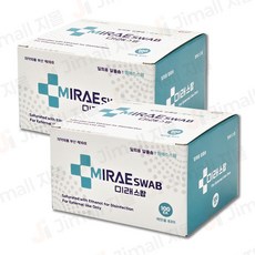 미래스왑 알콜스왑 개별포장 일회용 소독솜, 2개, 100매입