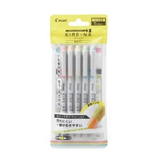 파이롯트 파이롯트 키레나 유연한 트윈닙 형광펜 5색세트 (SKIW-1), -5C1베이직컬러