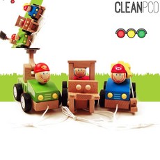 육땨 원목 중장비 미니카3종 택1 중장비장난감세트 미니중장비세트 자동차장난감, 지게차