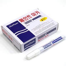 문화연필 페인트마카 흰색, 1색, 12개