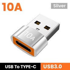 [호환] OTG USB 3.0 to C타입 어댑터 암 수 고속 충전 노트북 PC용 10A, 3)SliverB, 1개