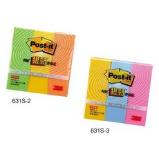 3M 狠黏利貼便條紙631S (三入) 辦公室便利貼 留言備忘首選, 1個, 631S-2