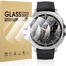 수오만 2+2 팩 삼성 갤럭시 워치 7654 40mm 프라이버시 화면 보호지 안티 피핑 9H 경도 강화 유리 보호 필름, Clear, Galaxy 8 Classic 46mm