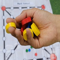 IS리빙 원목말 윷놀이용 4색 16개 게임말, 원목 말 4색 16개(윷놀이용)(WF74, 1개, 1개